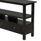 Small Entryway Table - Distressed Black 57” Console Table for Entryway