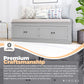 Modern Storage Benches - Gray Wash 42” Bench with Shoe Storage