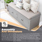 Modern Storage Benches - Gray Wash 42” Bench with Shoe Storage