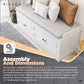 Storage Benches with Seating - White 42” Shoe Bench with Storage