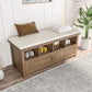 Modern Storage Benches - Brown + Beige 42” Entryway Shoe Storage