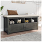 Storage Benches - Dark Gray + Beige 42” Storage Bench for Entryway