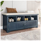 Storage Benches - Antique Navy + Beige 42” Storage Bench for Entryway