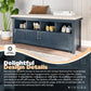 Storage Benches - Antique Navy + Beige 42” Storage Bench for Entryway