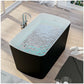 Freestanding Bathtubs - 59” Black & White Portable Tub for Adults