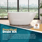 Freestanding Bathtubs - 59” Acrylic White Freestanding Soaking Bathtub