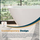 Freestanding Bathtubs - 59” Acrylic White Freestanding Soaking Bathtub