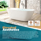 Modern Bathtubs for Bathrooms - 65” White Free Standing Tub