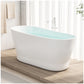 Modern Bathtubs for Bathrooms - 58” White Free Standing Tub