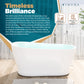 Modern Bathtubs for Bathrooms - 58” White Free Standing Tub