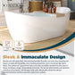 Modern Freestanding Bathtubs - 62” White Ice Bath Tub for Athletes