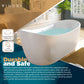 Modern Freestanding Bathtubs - 62” White Ice Bath Tub for Athletes