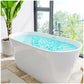 Modern Freestanding Bathtubs - 59 Inch White Bathtubs for Bathroom