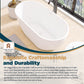 Stand Alone Soaking Bathtub - 51” Glossy White Portable Bath Tubs