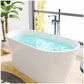 Freestanding Bathtubs - 51” Gloss White Stand Alone Soaking Bathtub