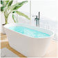 Freestanding Bathtubs for Bathroom - 63” White Ice Bath Tub for Adults