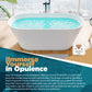 Freestanding Bathtubs for Bathroom - 63” White Ice Bath Tub for Adults