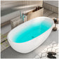 Free Standing Bathtubs - 67” White Oval Portable Bathtub Adult