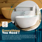 Free Standing Bathtubs - 67” White Oval Portable Bathtub Adult