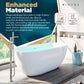 Free Standing Bathtubs - 67” White Oval Portable Bathtub Adult