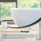 Free Standing Bathtubs - 67” White Oval Portable Bathtub Adult