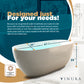 Free Standing Bathtubs - 67” White Oval Portable Bathtub Adult