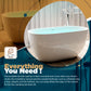 Freestanding Bathtubs - 55” White Rectangular Portable Bathtub Adult