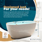 Freestanding Bathtubs - 55” White Rectangular Portable Bathtub Adult