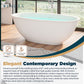 Minimalist Freestanding Bathtubs - 63” White Ice Bath Tub for Athletes