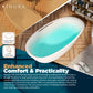 Minimalist Freestanding Bathtubs - 63” White Ice Bath Tub for Athletes