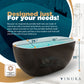 Freestanding Bathtubs - 55” Black Outside White Inside Inflatable Tub