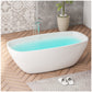 Freestanding Bathtub - 66” White Oval Inflatable Bathtub for Adults