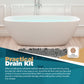 Freestanding Bathtub - 66” White Oval Inflatable Bathtub for Adults