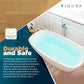 Freestanding Bathtub - 66” White Oval Inflatable Bathtub for Adults