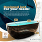 Modern Bathtubs for Bathroom - 65” Black Freestanding Bathtub