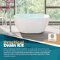 Freestanding Bathtubs for Bathroom - 55” White Portable Tub for Adults