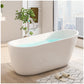 Freestanding Bathtubs for Bathroom - 67” White Portable Tub for Adults