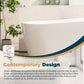 Freestanding Bathtubs for Bathroom - 67” White Portable Tub for Adults