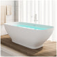 Freestanding Bathtub - 63” White Oval Inflatable Bathtub for Adults