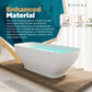 Freestanding Bathtub - 63” White Oval Inflatable Bathtub for Adults