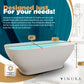 Freestanding Bathtub - 63” White Oval Inflatable Bathtub for Adults