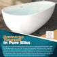 Freestanding Bathtubs - 67” White Oval Bathtubs for Bathroom