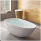 Portable Bath Tubs Adult - 67” White Oval Bathtubs for Bathroom