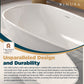 Portable Bath Tubs Adult - 67” White Oval Bathtubs for Bathroom