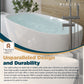 Portable Bath Tubs Adult - 65” White Oval Freestanding Bathtubs