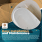 Portable Bath Tubs Adult - 65” White Oval Freestanding Bathtubs