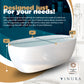 Portable Bath Tubs Adult - 65” White Oval Freestanding Bathtubs