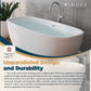 Freestanding Bathtubs - 59” White Oval Stand Alone Tub