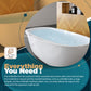 Freestanding Bathtub - 67” White Rectangular Bathtubs for Bathroom