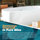 Portable Bath Tubs Adult - 55” White Oval Freestanding Bathtubs